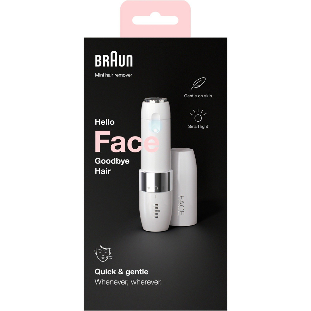 Braun Face FS1000 Mini Depilatore Donna, Depilazione Elettrica Viso, Facile E Veloce, Tocco Finale Per Baffetti, Mento E Guance,