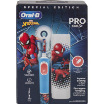 Braun Vitality Pro Kids Spiderman Bambino Spazzolino rotante-oscillante Blu, Rosso, Spazzolino da denti elettrico