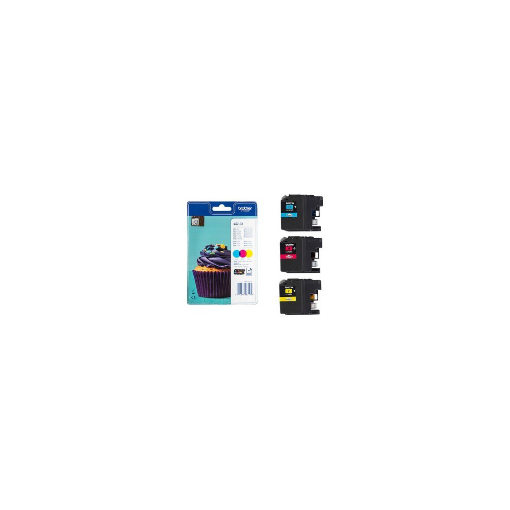 Brother LC-123RBWBP - Originale - Inchiostro a base di pigmento - Ciano - Magenta - Giallo - Multi pack - - MFC-J4510DW - 3 pezz