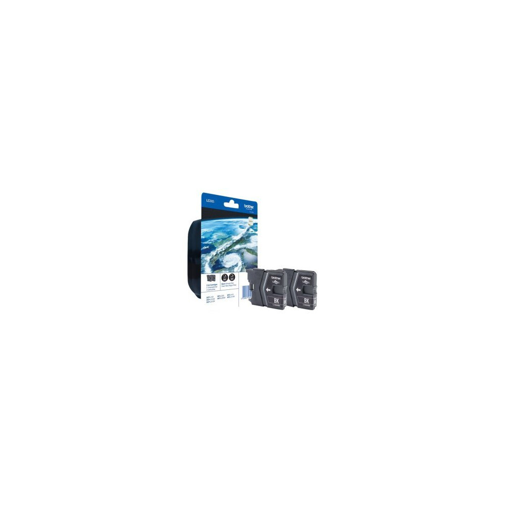 Brother LC985BKBP - confezione da 2 - nero - originale
