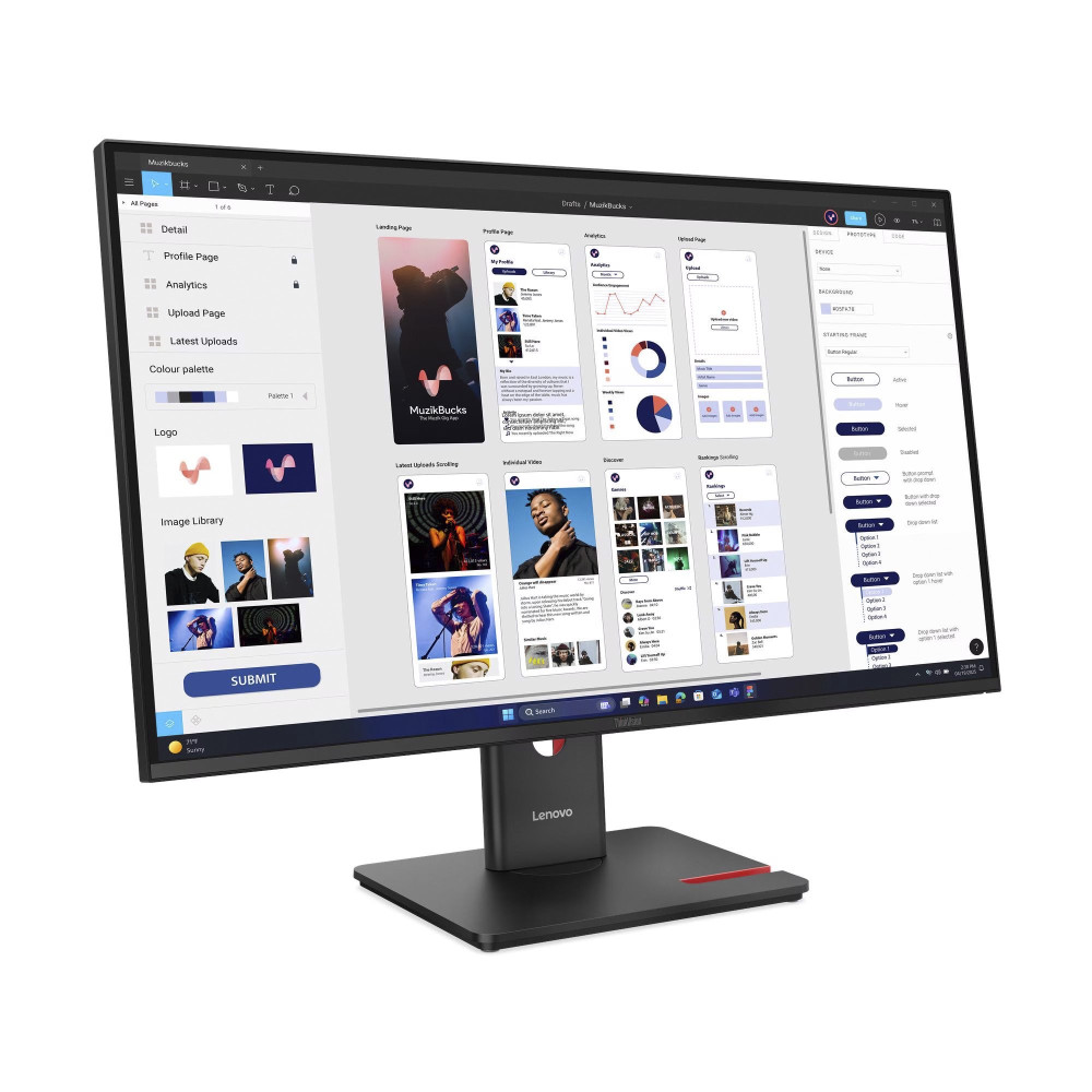 Lenovo ThinkVision T32UD-40 Monitor, Monitor LED