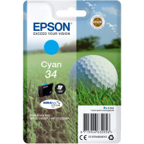 Epson Golf ball Singlepack Cyan 34 DURABrite Ultra Ink, Inchiostro