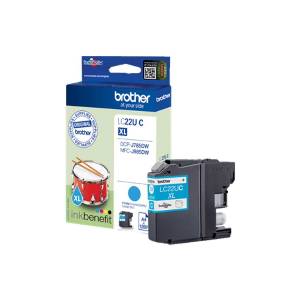 Brother LC22UC cartuccia d'inchiostro 1 pz Originale Resa elevata (XL) Ciano
