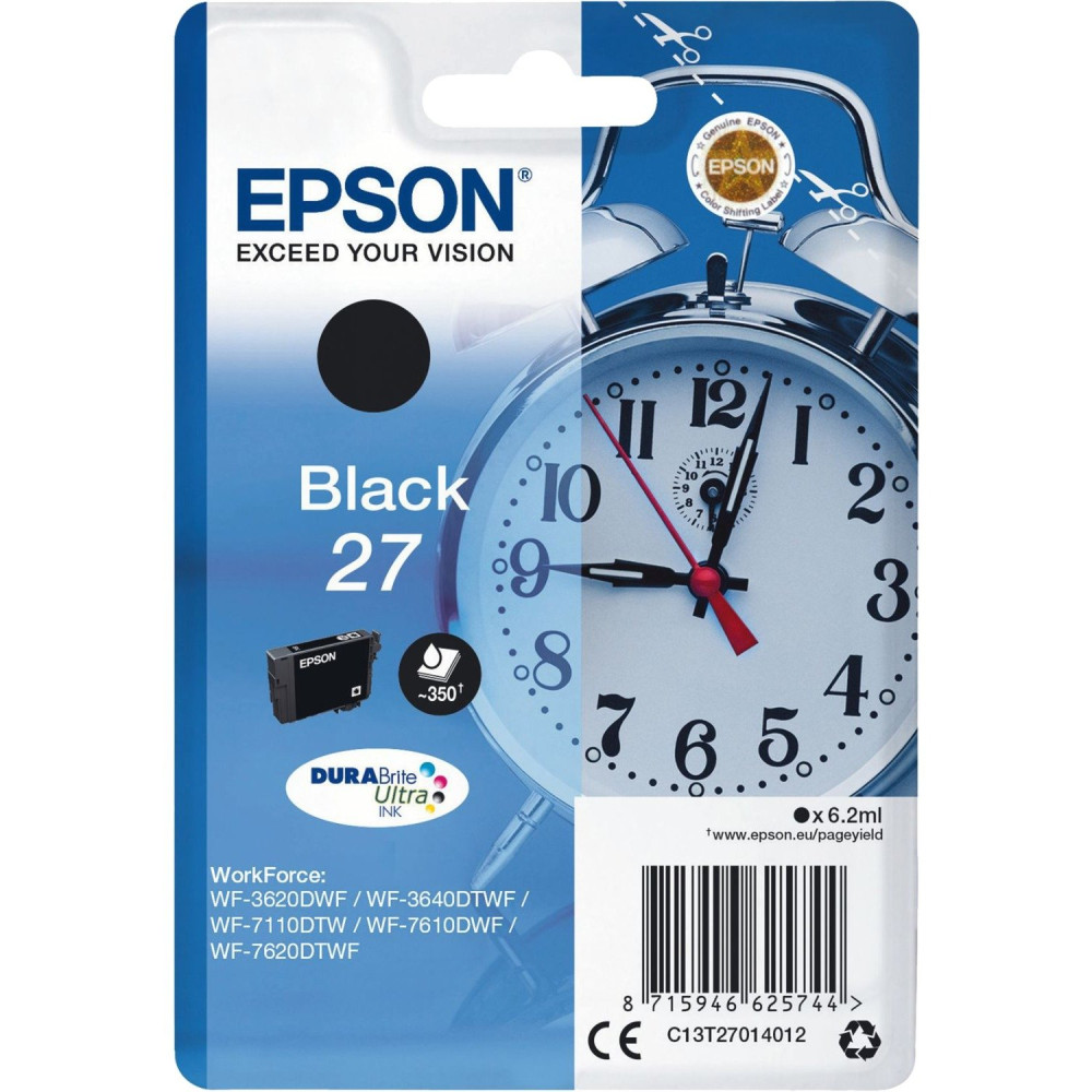 Epson Alarm clock Cartuccia Sveglia Nero Inchiostri DURABrite Ultra 27, Inchiostro