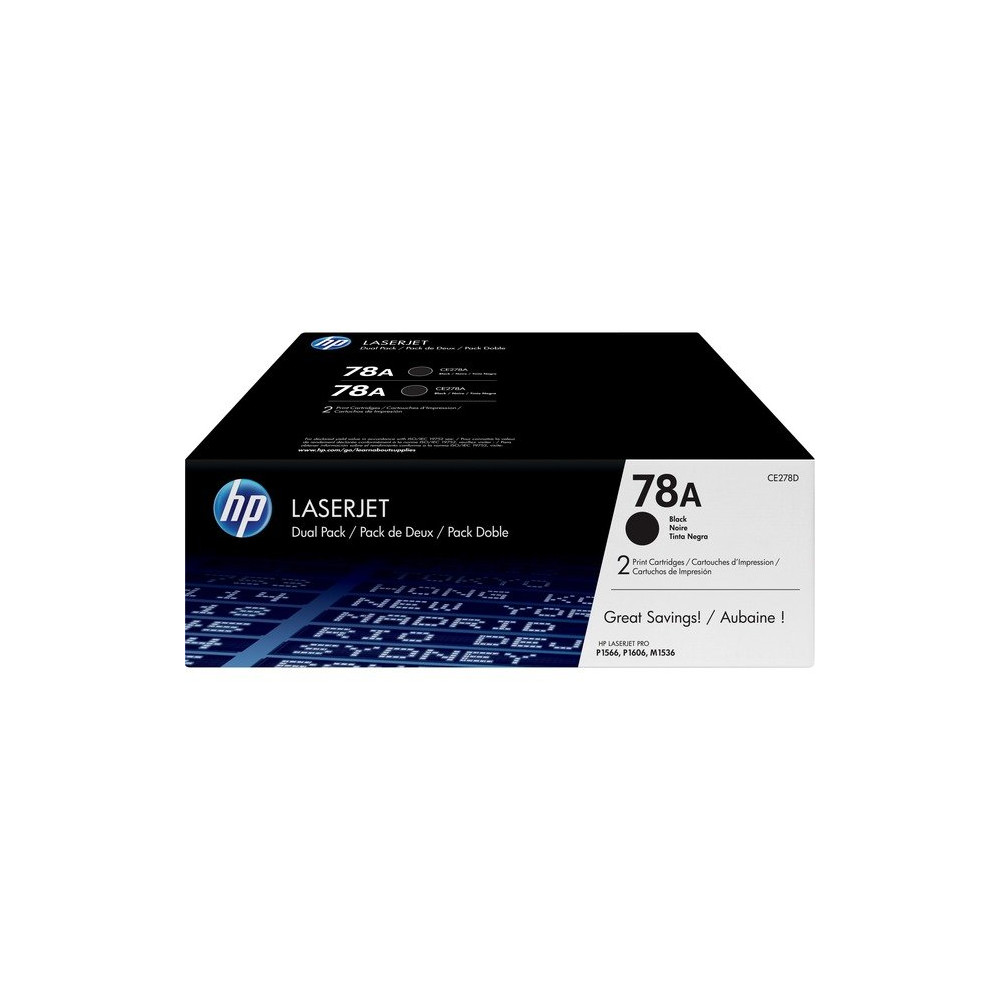 HP Confezione da 2 cartucce originali di Toner nero LaserJet 78A