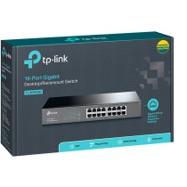 TP-Link TL-SG1016D Non gestito Gigabit Ethernet (10/100/1000) Nero, Interruttore