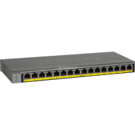 Netgear GS116LP Non gestito Gigabit Ethernet (10/100/1000) Supporto Power over Ethernet (PoE) Nero, Interruttore