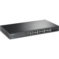 TP-Link Omada TL-SG2428P Gestito L2/L2+ Gigabit Ethernet (10/100/1000) Supporto Power over Ethernet (PoE) 1U Nero, Interruttore