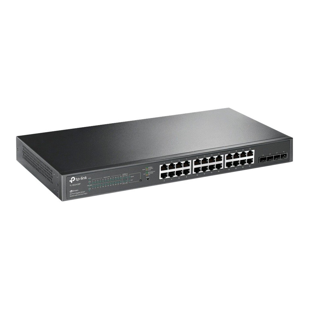 TP-Link Omada TL-SG2428P Gestito L2/L2+ Gigabit Ethernet (10/100/1000) Supporto Power over Ethernet (PoE) 1U Nero, Interruttore