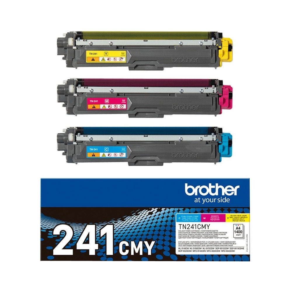 Brother TN-241CMY cartuccia toner 3 pz Originale Ciano, Magenta, Giallo