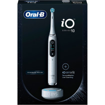Braun iO Series 10 Adulto Spazzolino rotante-oscillante Bianco, Spazzolino da denti elettrico