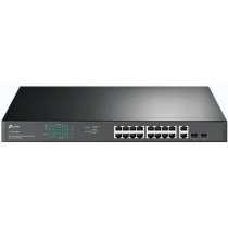 TP-Link TL-SG1218MP switch di rete Non gestito Gigabit Ethernet (10/100/1000) Supporto Power over Ethernet (PoE) 1U Nero, Interr