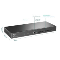 TP-Link JetStream TL-SX3008F switch di rete Gestito L2/L3 Nero
