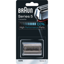 Braun Series 5 Testina di Ricambio per Rasoio Elettrico Uomo 52S Color Argento - Compatibile Con I Rasoi, Testina di rasatura