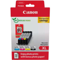 Canon 0332C006 cartuccia d'inchiostro 4 pz Originale Resa elevata (XL) Nero, Ciano, Magenta, Giallo
