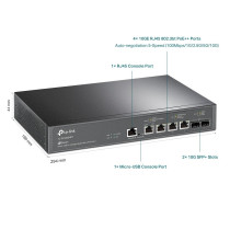 TP-Link JetStream TL-SX3206HPP switch di rete Gestito L2+ 10G Ethernet (100/1000/10000) Supporto Power over Ethernet (PoE) Nero
