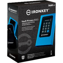 Kingston IronKey 7680GB Vault Privacy 80 XTS-AES 256-bit SSD esterno crittografato, Disco a stato solido