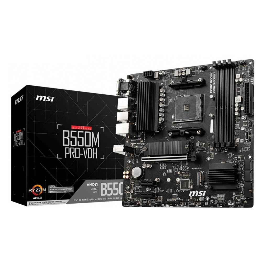 MSI B550M PRO-VDH scheda madre AMD B550 Socket AM4 micro ATX