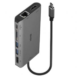 LINDY DST-MINI XT, MINI DOCKING STATION PER LAPTOPUSB-C CON SUPPORTO 4K SU SINGOLO DISPLAY O FHD SU - 43323