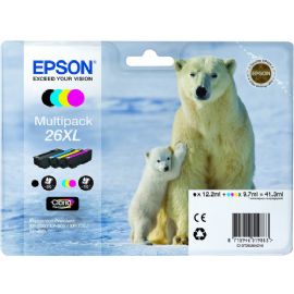 EPSON CART INK MULTIPACK PER XP-600/605/700/800 SERIE 26XL/ORSO POLARE (T262140 + T263240 + T263340 + T263440) - C13T26364010