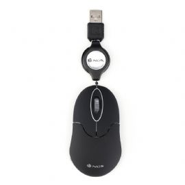 NGS MOUSE USB 3 TASTI 1000DPI CAVO RETRATTILE COLORE NERO - SIN BLACK