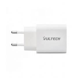 VULTECH CARICATORE ADATTATORE UNIVERSALE 1 PORTA TYPE-C PD20 QC 3.0 20W BIANCO - CC-120PDCWH