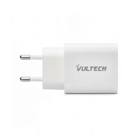 VULTECH CARICATORE ADATTATORE UNIVERSALE 1 PORTA TYPE-C PD20 QC 3.0 20W BIANCO - CC-120PDCWH