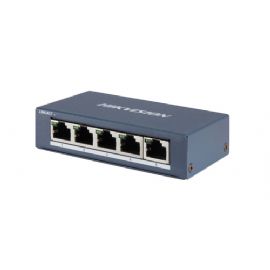 HIKVISION SWITCH 5 PORT GIGABIT UNMANAGED SWITCH 5  GIGABIT RJ45 PORTS, DESKTOP STEEL CASE UNMANAGED - DS-3E0505-E