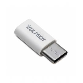 VULTECH ADATTATORE MICRO USB 2.0 TO TYPE C-PLASTICA-BIANCO - ADP-01P