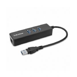 VULTECH HUB 3 PORTE USB 3.0 5 GBPS E PORTA RJ45 GUGABIT - HRJ-03USB3