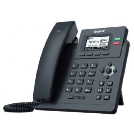 YEALINK TELEFONO VOIP 2XLAN 10/100 POE, VOCE HD, DISPLAY MONOCROMATICO, 1XRJ9, 2 LINEE SIP - SIP-T31P