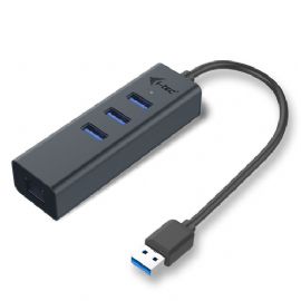 I-TEC HUB USB 3.0 3 PORTE + ADATTATORE GIGABIT ETHERNET - U3METALG3HUB