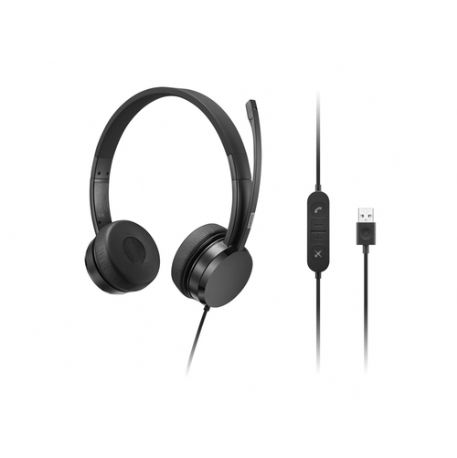 LENOVO CUIFFIE USB-A WIRED STEREO ON-EAR HEADSET CON CONTROL BOX - 4XD1K18260