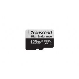 TRANSCEND MEMORY CARD 128GB microSD w/ adapter U1, High Endurance - TS128GUSD350V
