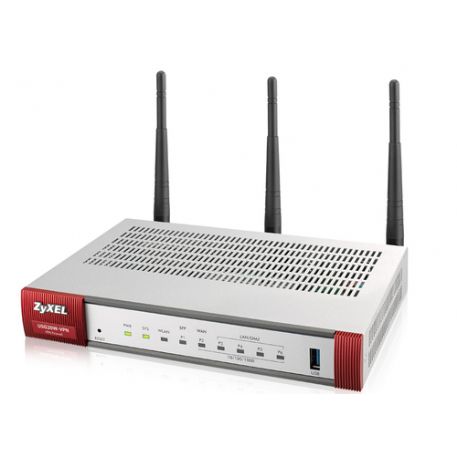 ZYXEL FIREWALL VPN SECURITY GATEWAY 20W, 1xWAN, 4xLAN, 1xSFP, 1xUSB, VPN: 10 IPSec/L2TP, 5 SSLVPN - USG20W-VPN-EU0101F