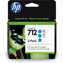 HP CART INK CIANO 712, 3 PACK - 3ED77A