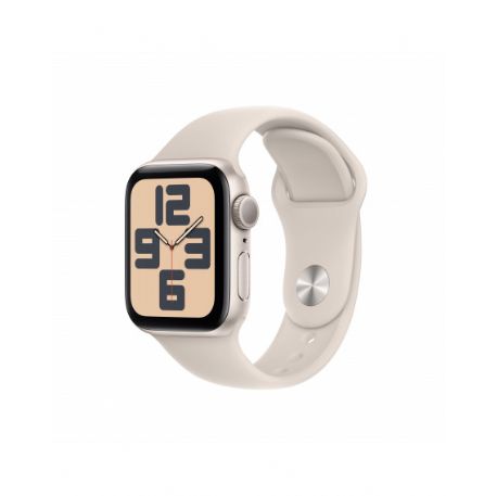 Apple Watch SE GPS 40mm Starlight Aluminium Case with Starlight Sport Band - M/L - MR9V3QL/A