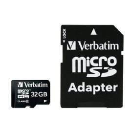 VERBATIM MICRO SDHC 32GB CLASSE 10 + ADATTATORE - 44083