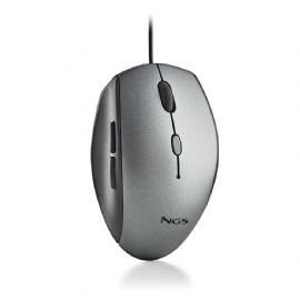 NGS MOUSE ERGONOMICO CON FILO E BOTTONI SILENZIOSI TYPE C GRAY - MOTHGRAY