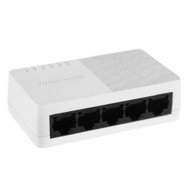 HIKVISION SWITCH L2, UNMANAGED, 5 10/100M RJ45 PORTS, DESKTOP PLASTIC SWITCH - DS-3E0105D-O