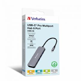 VERBATIM USB-C PRO MULTIPORTE HUB 8 IN 1 HDMI 8K PD 85W - 32151