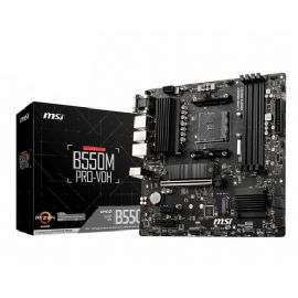 MSI MB AMD B550M PRO-VDH, B550 ,AM4,4DDR4,1PCI-EX16, 2PCI-EX1, 2M.2, 4SATA3,7USB3.2 GEN1, 6USB - B550M PRO-VDH
