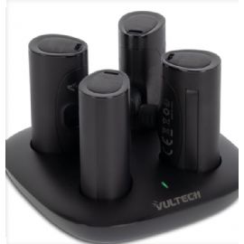 VULTECH, STAZIONE DI RICARICA CON 4 POWERBANK 5000 MAH PER ANDORID E MAC TYPE C QUICKCHARGE COLORE N - VPB-ST5BK-4