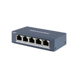 HIKVISION SWITCH 5 PORT GIGABIT UNMANAGED SWITCH 5  GIGABIT RJ45 PORTS, DESKTOP STEEL CASE UNMANAGED - DS-3E0505-O