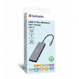 VERBATIM USB-C PRO MULTIPORTE HUB 14 PORTE - 32154