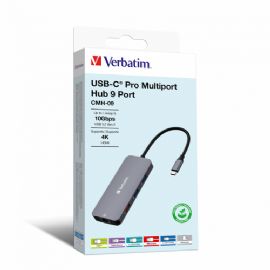 VERBATIM USB C PRO MULTIPORTE HUB 9 IN 1 HDMI 4K - 32152