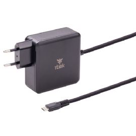 ITEK ALIMENTATORE A MURO PER NB E DISPOSITIVI USB-C, PD 100W, GAN - ITNBACWB100